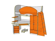 кровать 3 в 1 (кровать, шкаф, стол)