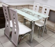 Стол обеденный стеклянный из каленнава стекла