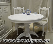 Обеденные столы для кухни купить в Киеве, стол стеклянный круглый