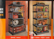 Стеллажи пластиковые (ПВХ). Пр-ва США. Большой грузоподьемн. Новые.